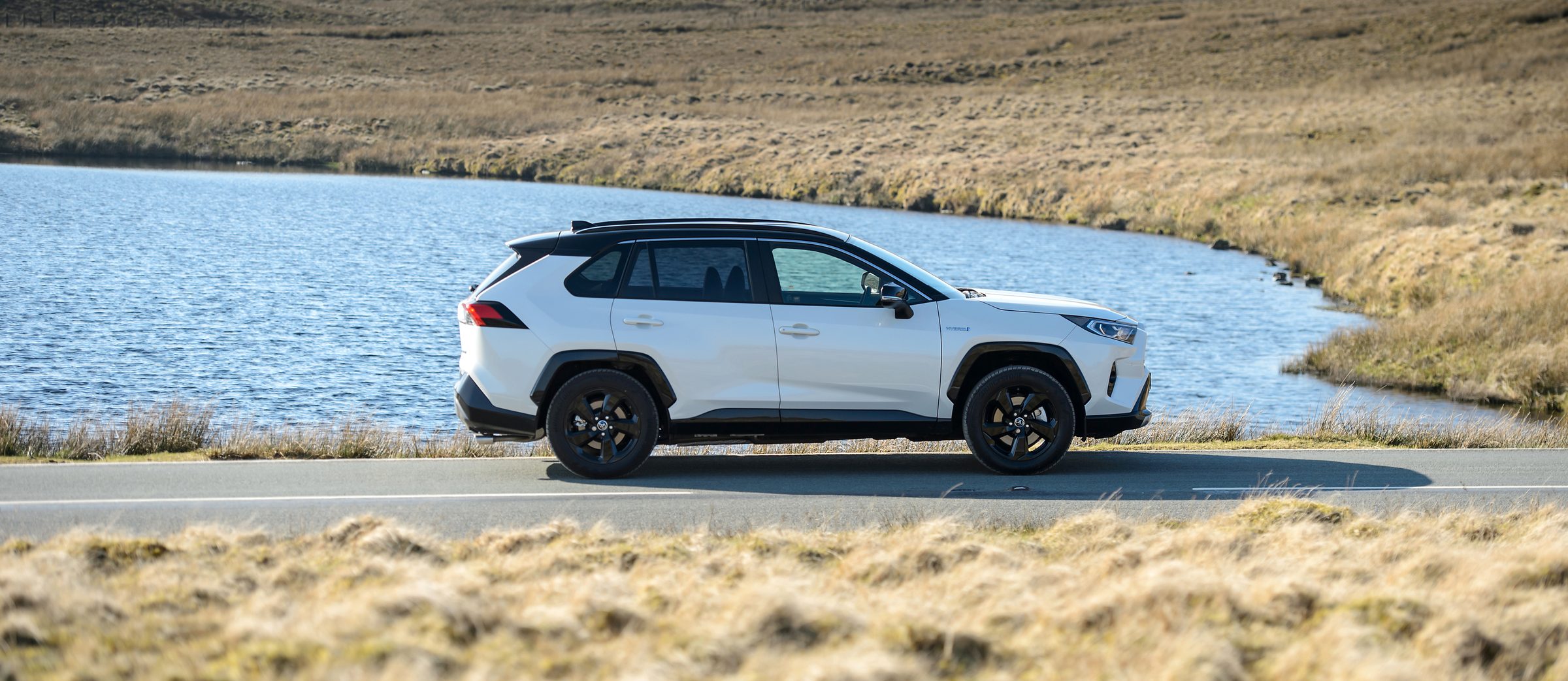 Toyota RAV4 Hybrid by a lake